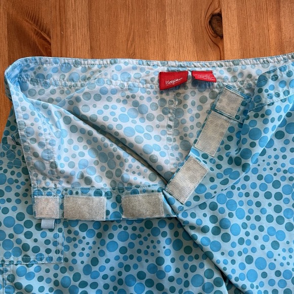 Vtg Mossimo Swim Shorts Women's Sm Blue Polka Dots Y2K Beach Surf Skate - Picture 11 of 14